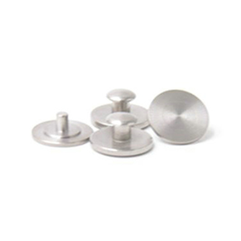 CD同心模様のゴム用ステンレス製オスメスリベット
